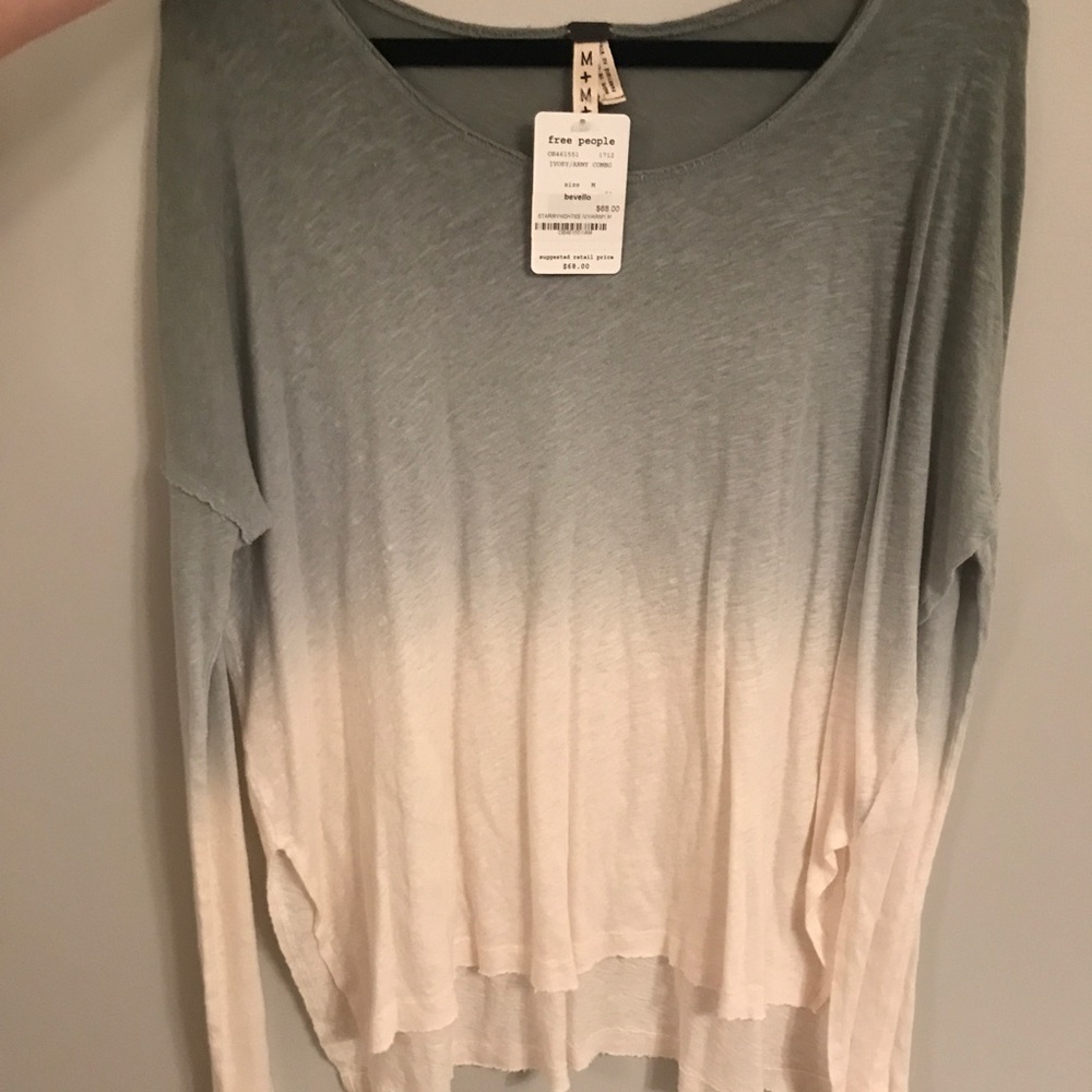 FREE PEOPLE ombré long sleeve top